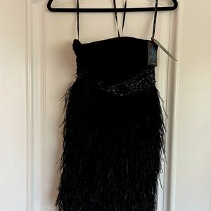 Sue Wong brand new feather dress